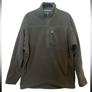 PATAGONIA MENS SYNCHILLA 1/2 ZIP FLEECE PULLOVER ARMY GREEN SIZE M STY# 25530